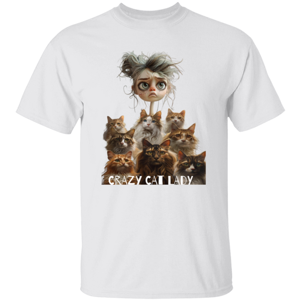 Crazy Cat Lady  5.3 oz. 100% Cotton T-Shirt