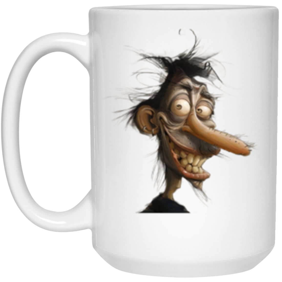 Creepy Sneaky Freak 15oz White Ceramic Coffee Mug