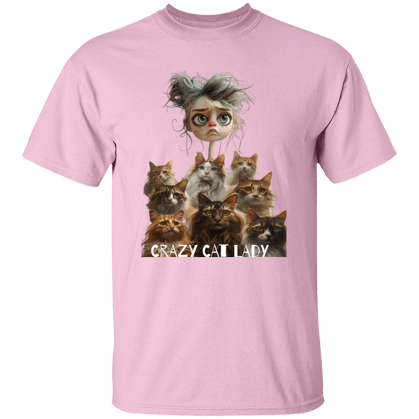 Crazy Cat Lady  5.3 oz. 100% Cotton T-Shirt