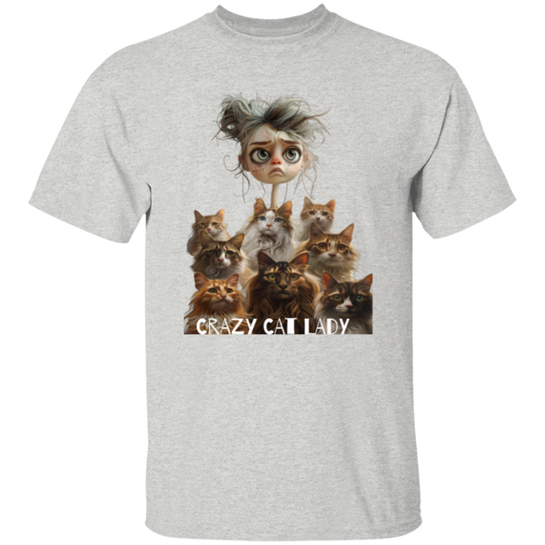 Crazy Cat Lady  5.3 oz. 100% Cotton T-Shirt