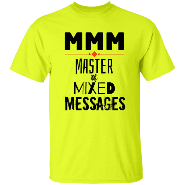 'MMM - Master of Mixed Messages' Design - Heavyweight 100% USA Cotton T-Shirt