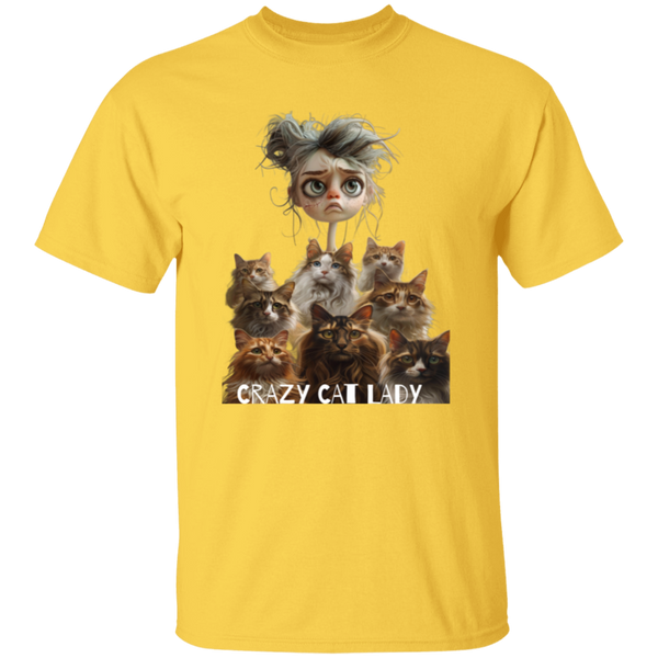 Crazy Cat Lady  5.3 oz. 100% Cotton T-Shirt
