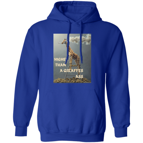 HigherThanAGiraffesAss Comfortable 8oz Unisex Hoodie – "Higher Than a Giraffe’s Ass" Funny Graphic Hoodie with Durable Stitching, Double-Layer Hood & Pouch Pocket