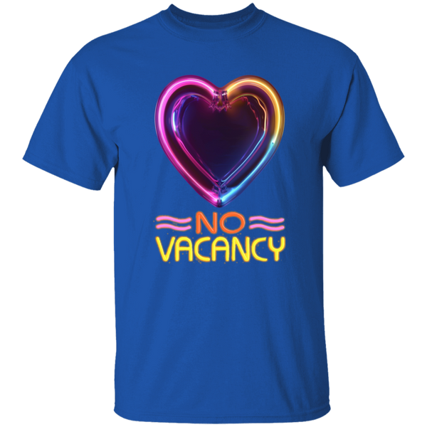 Glowing Heart Flashing 'NO VACANCY' -  5.3 oz. 100% CottonT-Shirt