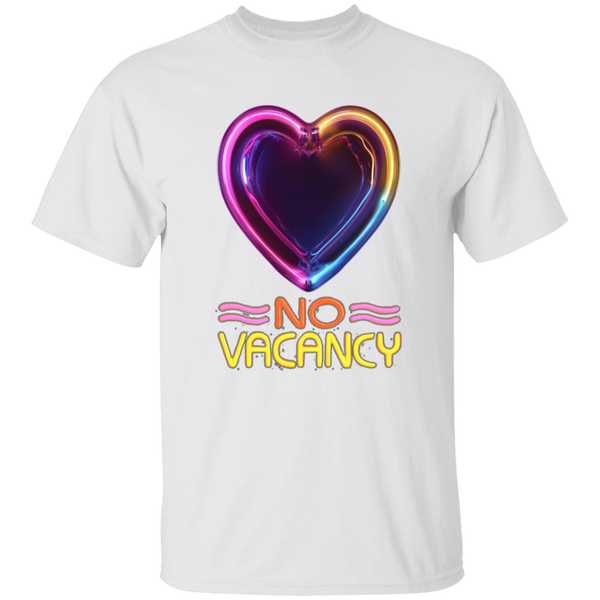 Glowing Heart Flashing 'NO VACANCY' -  5.3 oz. 100% CottonT-Shirt
