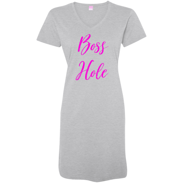 Lady Boss Hole V-Neck Jersey Cover-Up