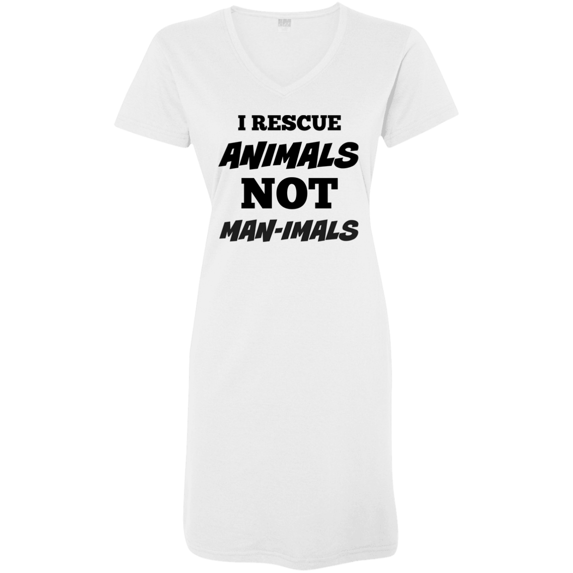 I Rescue Animals Ladies' V-Neck Jersey Cover-Up