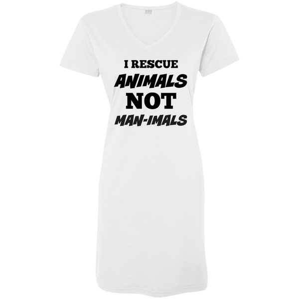 I Rescue Animals Ladies' V-Neck Jersey Cover-Up