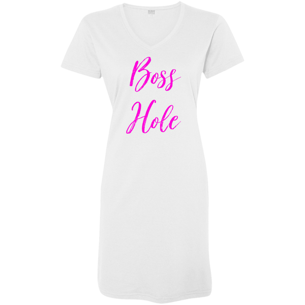 Lady Boss Hole V-Neck Jersey Cover-Up