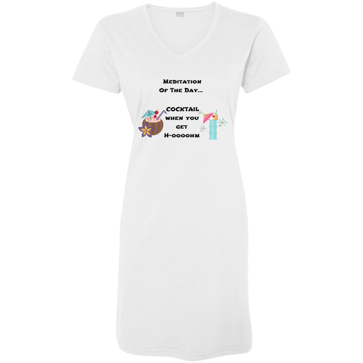 Cocktail at H-oooohm Ladies' V-Neck Jersey Cover-Up