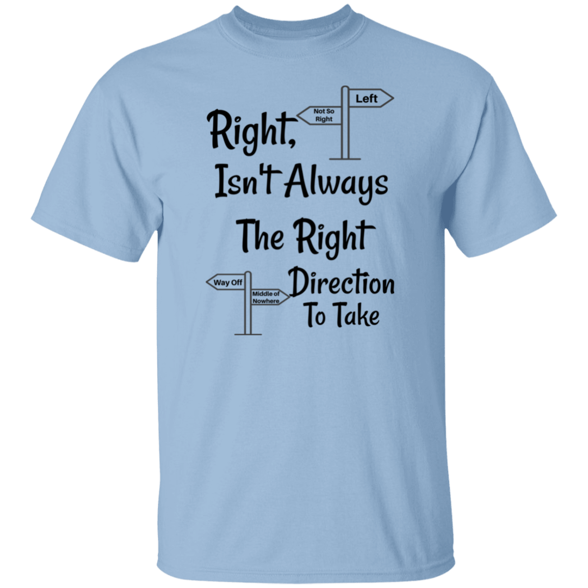 'Right, Isn't Always The Right Direction To Take' Comment 100% Cotton Unisex T-Shirt